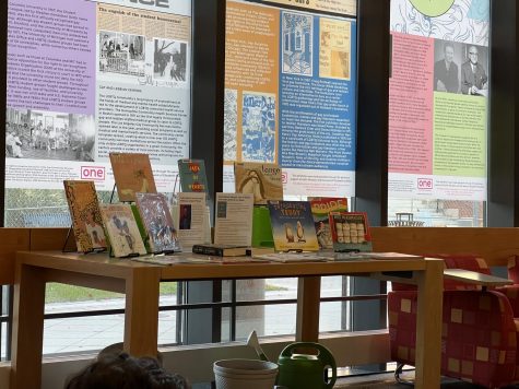 LGBTQ+ Childrens Books on Display in the Library; via The Point 